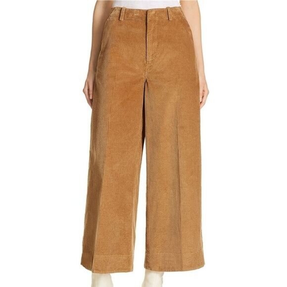 Elizabeth and James Oakley Corduroy Pants Wide Leg Brown - Picture 1 of 7